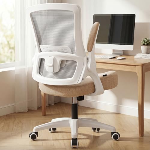 NEO CHAIR Office Desk Chair High Back Mesh Chair Adjustable Lumbar, Beige by NEOCHAIR