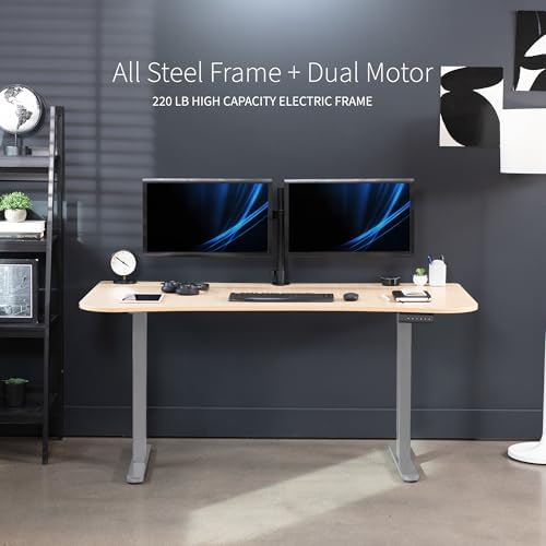 VIVO Light Wood 60 x 24 in Standing Desk, DESK-KIT-E2G1C - Image 6