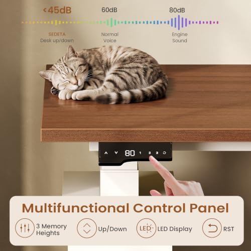 SEDETA 69" L Shaped Standing Desk with 4 Drawers, Detachable Bookshelf - Image 7