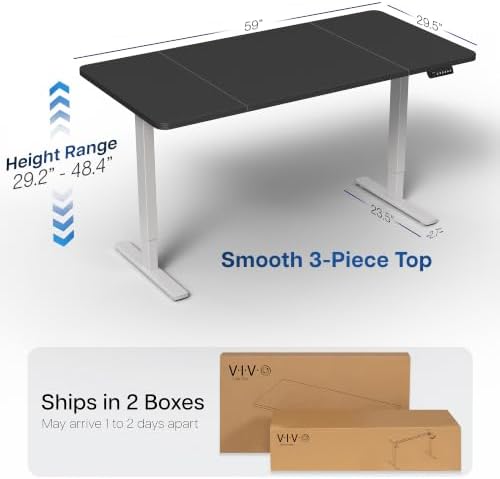 VIVO Black 60 x 30 in Standing Desk, DESK-KIT-1G6B-30 - Image 3