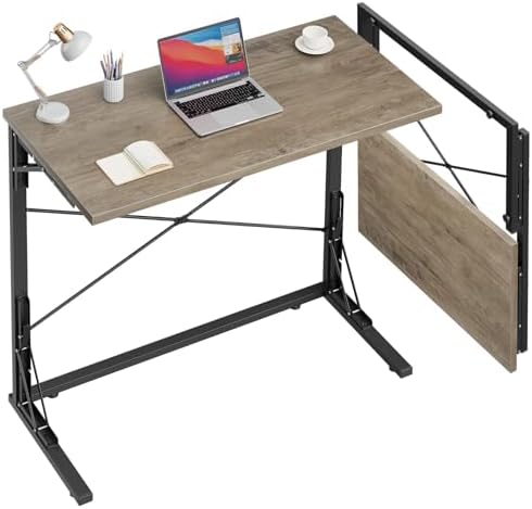 Vantic 31.5" Folding TV Tray Table for Eating on Couch Extra Large, Greige by Vantic