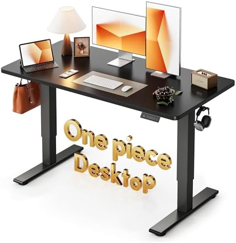 CubiCubi 48 x 24 Electric One-Piece Standing Desk, Black by CubiCubi