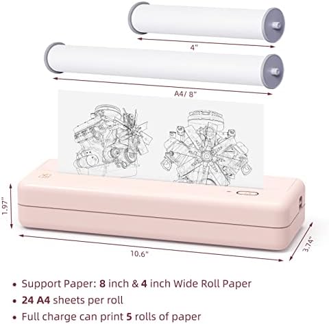 HPRT Wireless Portable Printer - Bluetooth Thermal Printer for Travel - Image 3