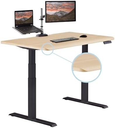 Vari ComfortEdge Electric Standing Desk – 48x30 – Light Wood/Black - Image 2