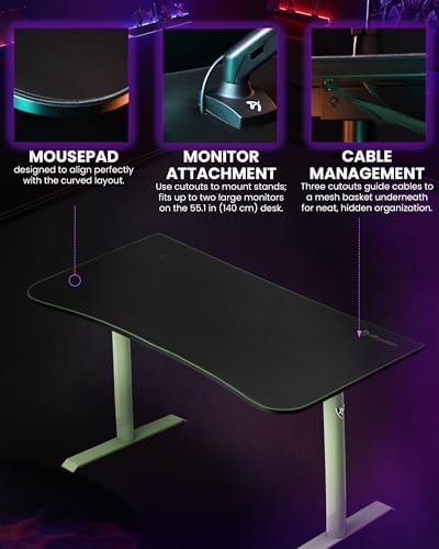 Arozzi Arena Medium Gaming Desk Forest - Image 4