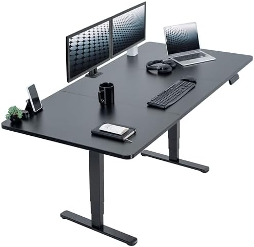 VIVO Black 71 x 36 in Standing Desk, DESK-KIT-2B7B-36 by VIVO
