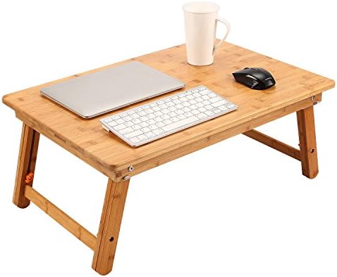 Nnewvante Large Floor Desk Foldable Table for Adults, Bamboo 25.6 x 17.7in by Nnewvante