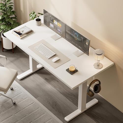 Acrolix 40x24 Electric Standing Desk with Cable Net, White - Image 2