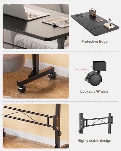 Small Standing Desk Adjustable Height,Mobile Stand Up Desk with Wheels - Image 6