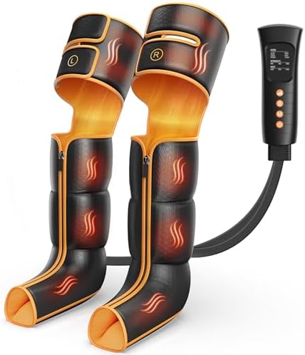 Leg Compression Massager with Heat for Circulation and Pain Relief by Unknown