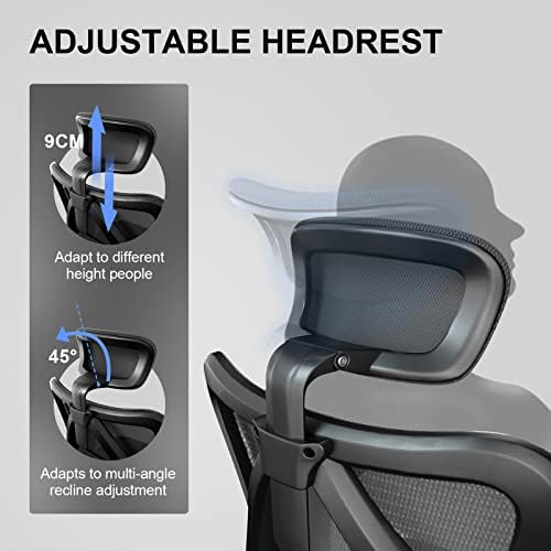 SIHOO M18 Ergonomic Office Chair, Upgraded Wheels, Mesh Back Desk Chair - Image 5