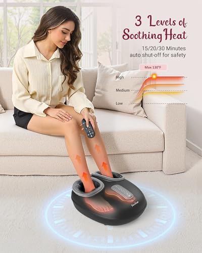 Shiatsu Foot Massager with Heat, Deep Kneading Compression - Image 3