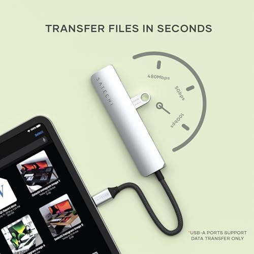 Satechi 6-in-1 USB-C Hub, 4K/60Hz HDMI, 100W PD Charging, Silver - Image 3