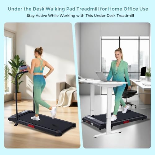 Portable Walking Pad Treadmill with Handle Bar and Incline for Home, 0.6-7.6MPH Under Desk Treadmill for Home Small, 350LBS Small Treadmills with Handles, 3.0HP Treadmills for Exercising - Image 5