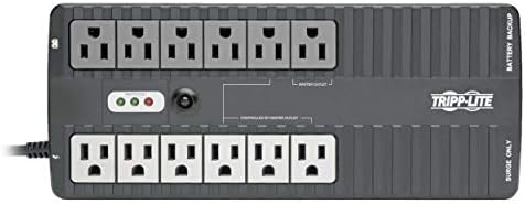 Tripp Lite 900VA UPS Battery Backup Surge Protector Efficient Energy-Star Certified, AVR, 12-Outlet Uninterruptible Power Supply, Dataline Protection, 3-Year Warranty & 100,000 Insurance (ECO900UPSM) - Image 3