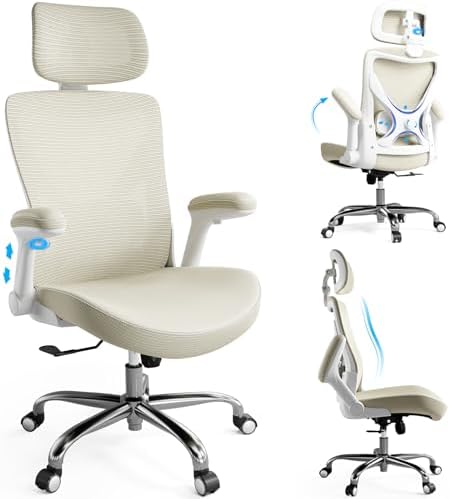 Ergonomic Office Chair:Home Office Desk Chairs with Headrest Lumbar Support by Ergalithic