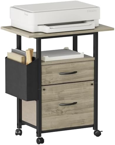 GYIIYUO 2 Drawer File Cabinet 24''W, Mobile Filing Cabinet, Printer Stand by GYIIYUO