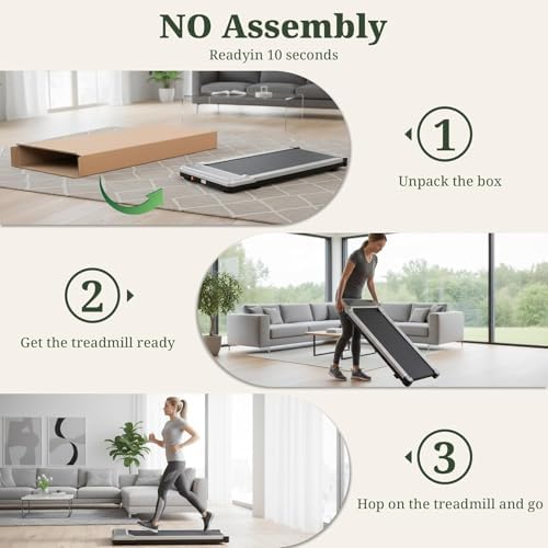 Walking Pad Under Desk, 3 in 1 Portable Treadmills for Home Small Space - Image 5