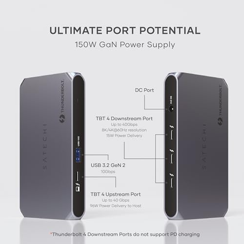 Satechi Thunderbolt 4 Slim Hub Pro, Docking Station, 100W USB-C Charging - Image 2