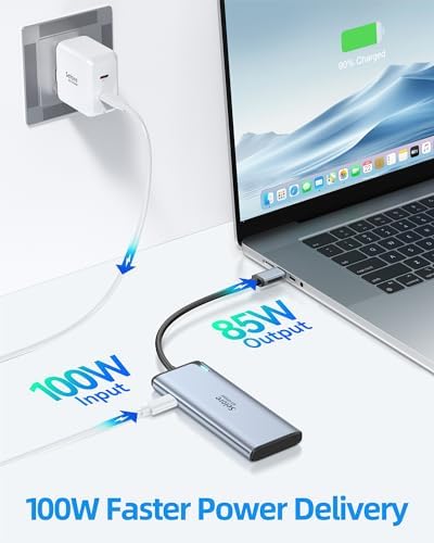 USB-C Splitter with 4K@60Hz Video USB-C Hub Dual Monitor with DP Alt Mode - Image 6