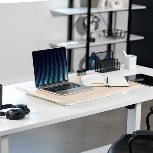 VIVO Light Wood 26 in Single Top Standing Desk Converter, DESK-V001JF - Image 6