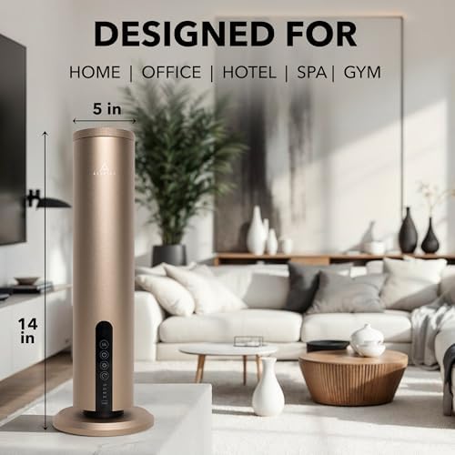Breeze Waterless Diffuser, Cordless & Rechargeable 2 Fragrance Oil, Gold - Image 3