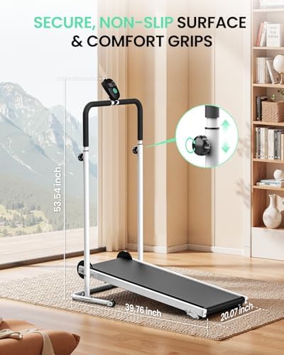 AKLUER Dual Flywheel Manual Treadmill - Foldable Non-Electric for Home/Gym - Image 6