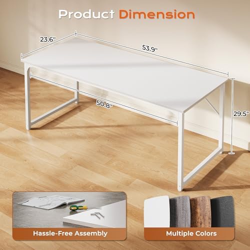 PRAISUN 55 X 24 Inch Computer Desk with Deeper Desktop - Image 2