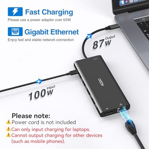 USB C Docking Station Dual Monitor for HP,Laptop Docking Station 3 Monitors - Image 6