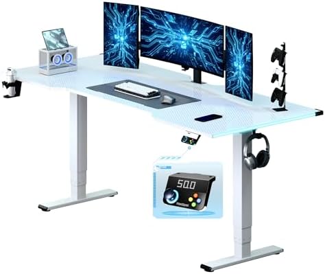 FLEXISPOT E6G CyberX 63" RGB LED Electric Spacious Gaming Standing Desk by Unknown
