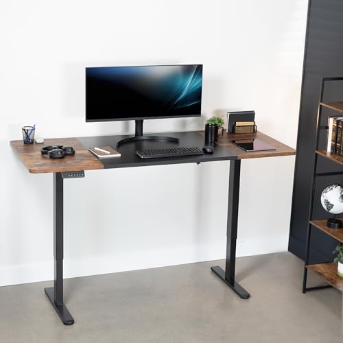 VIVO Black/Vintage Brown 71 x 30 in Standing Desk, DESK-KIT-E2B7BN - Image 2