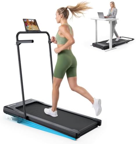 DeerRun Walking Pad Treadmill with Incline & Handle Bar by DeerRun