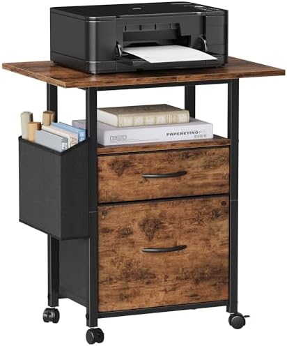 GYIIYUO 2 Drawer File Cabinet 24''W, Mobile Filing Cabinet, Printer Stand by GYIIYUO