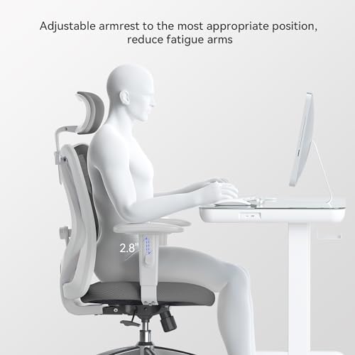 SIHOO M18 Ergonomic Office Chair, Mesh Back Desk Chair with Headrest - Image 6