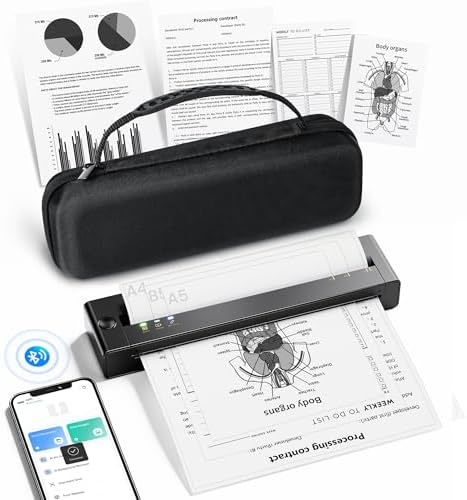 TATTMUSE A28U Portable Printers Wireless for Travel 8.5 x 11 with a Case by TATTMUSE