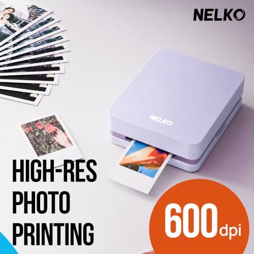 Nelko PP01 Photo Printer, 2x3 Portable Mini Printer with 100 Sheets, Purple - Image 4