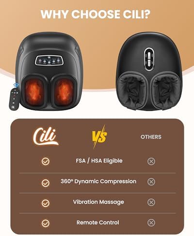 CILI 2026 Upgraded 4-in-1 Heated Foot Massager with Shiatsu, Compression & Vibration, Gifts for Women Men,Feet Massager Machine with Remote Control, Deep Kneading, Fits Big Feet 14 Men - Image 2