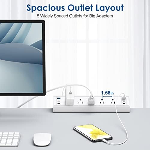 Jgstkcity Desk Clamp Power Strip USB C,Table Surge Protector - Image 5