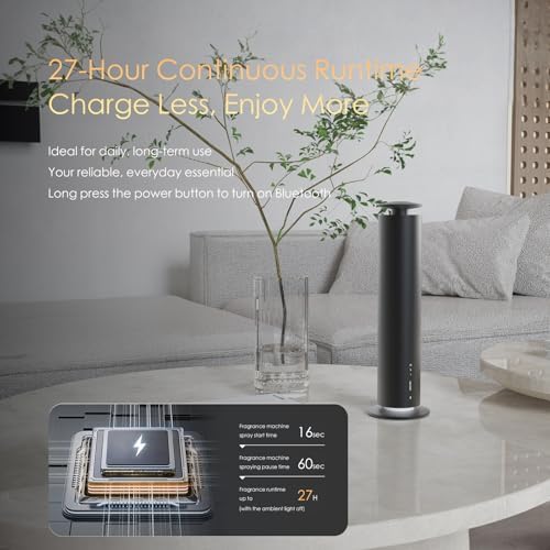 Somniare Waterless Essential Oil Diffuser, 1500 Sq. Ft 3 Level(Black) - Image 5