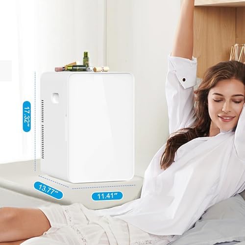advwin 22L Mini Fridge for Bedroom, 30 Cans Portable Cooler & Warmer Compact Refrigerators with AC/DC Power for Skin Care, Beverage, Cosmetics, Food, Drinks, Office Desk Dorm Room - Image 6