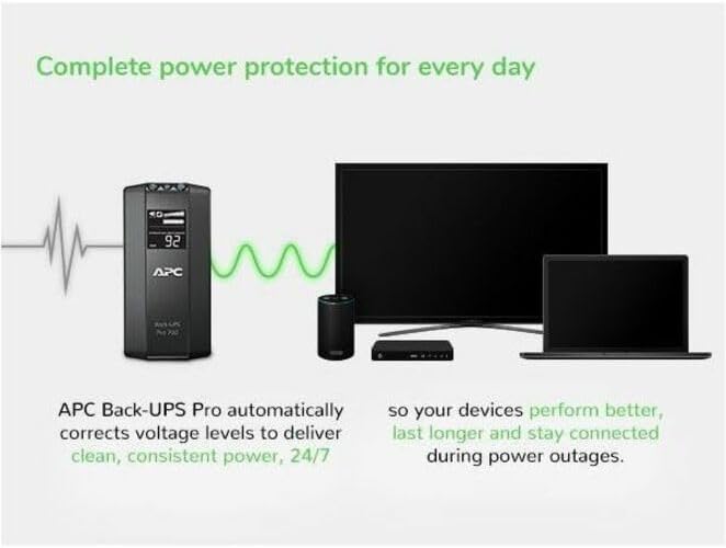 APC Back-UPS Pro 700VA UPS Battery Backup & Surge Protector (BR700G), Pack of 2 - Image 6