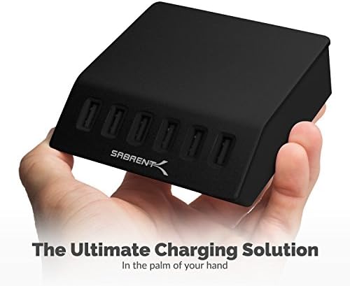 SABRENT 60W 6-Port USB Charging Station, Auto-Detect, UL (AX-FLCH-B) - Image 3