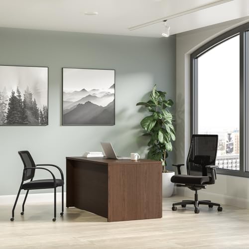 HON MOD Computer Desk, Office Desk with 6 Drawers, Walnut - Image 2