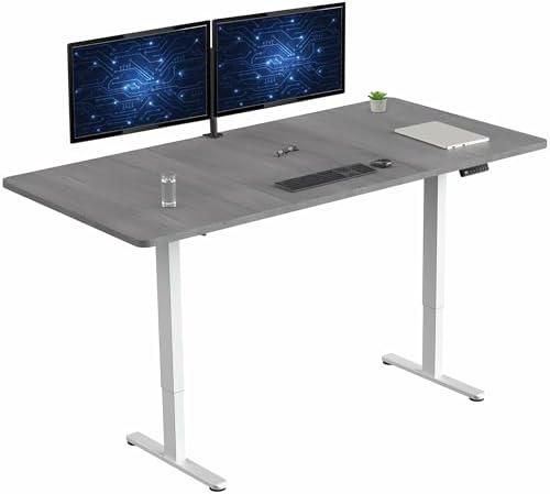 VIVO Dark Gray 71 x 36 in Standing Desk, DESK-KIT-E2W7G-36 by VIVO