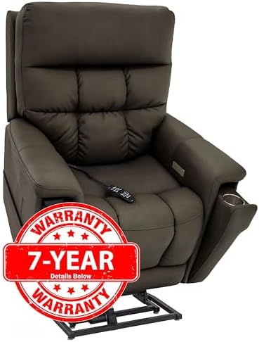 Pride Viva Lift Ultra Power Recliners - Lift Chair for Adults, 400 Lbs Weight Capacity, Lithium Battery Backup, 22.5" W x 21" D Comfort Seat, Medium, Capriccio Smoke - PLR4955M - Image 3