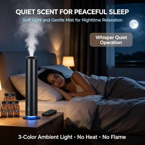 Scent Air Machine for Home & Office, Waterless Diffuser for Essential Oil, Cold Air Scent Diffuser with Bluetooth App Control, 5 Hotel Scents, Quiet & Cordless for Large Rooms, Black - Image 6