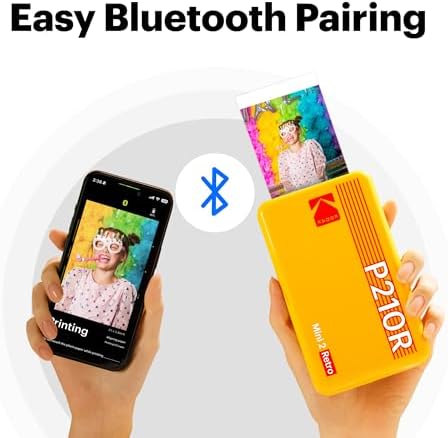 KODAK Mini 2 Retro 2x3 Portable Photo Printer, 4PASS, 98 Sheets, White - Image 5