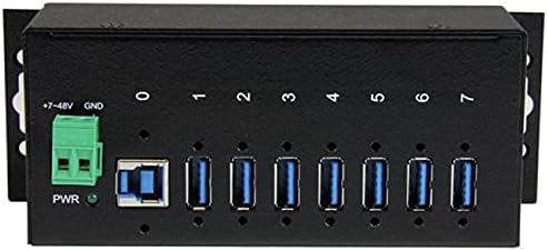 StarTech.com 7-Port USB 3.0 Hub - 5Gbps - Metal Industrial USB-A Hub with ESD Protection & 350W Surge Protection - Din Rail Wall or Desk Mountable - TAA Compliant USB Expander Hub (ST7300USBME) - Image 2