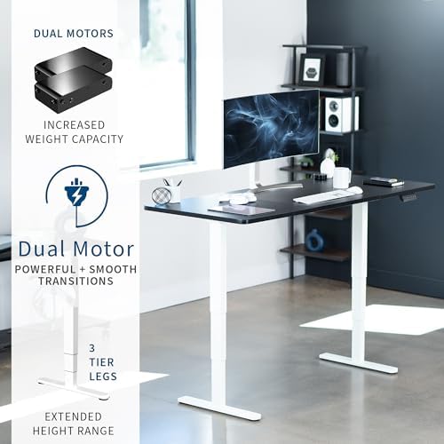 VIVO Black 71 x 30 in Standing Desk, DESK-KIT-2W7B - Image 4