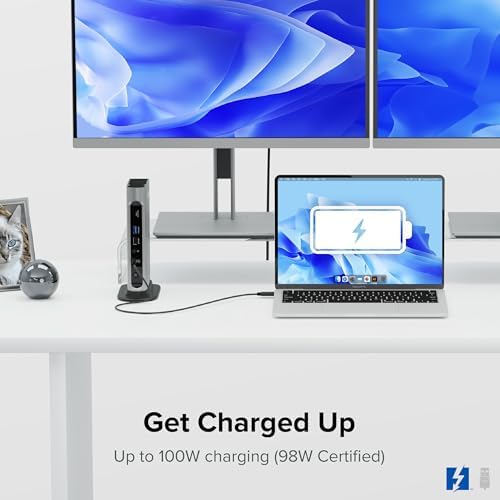 Plugable 16-in-1 Thunderbolt 4 Dock – Dual 4K Monitors, 100W Charging - Image 5